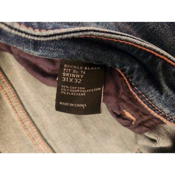 Buckle Black Womens Skinny Jeans 31X32 Fit No. 76 - Picture 7 of 7